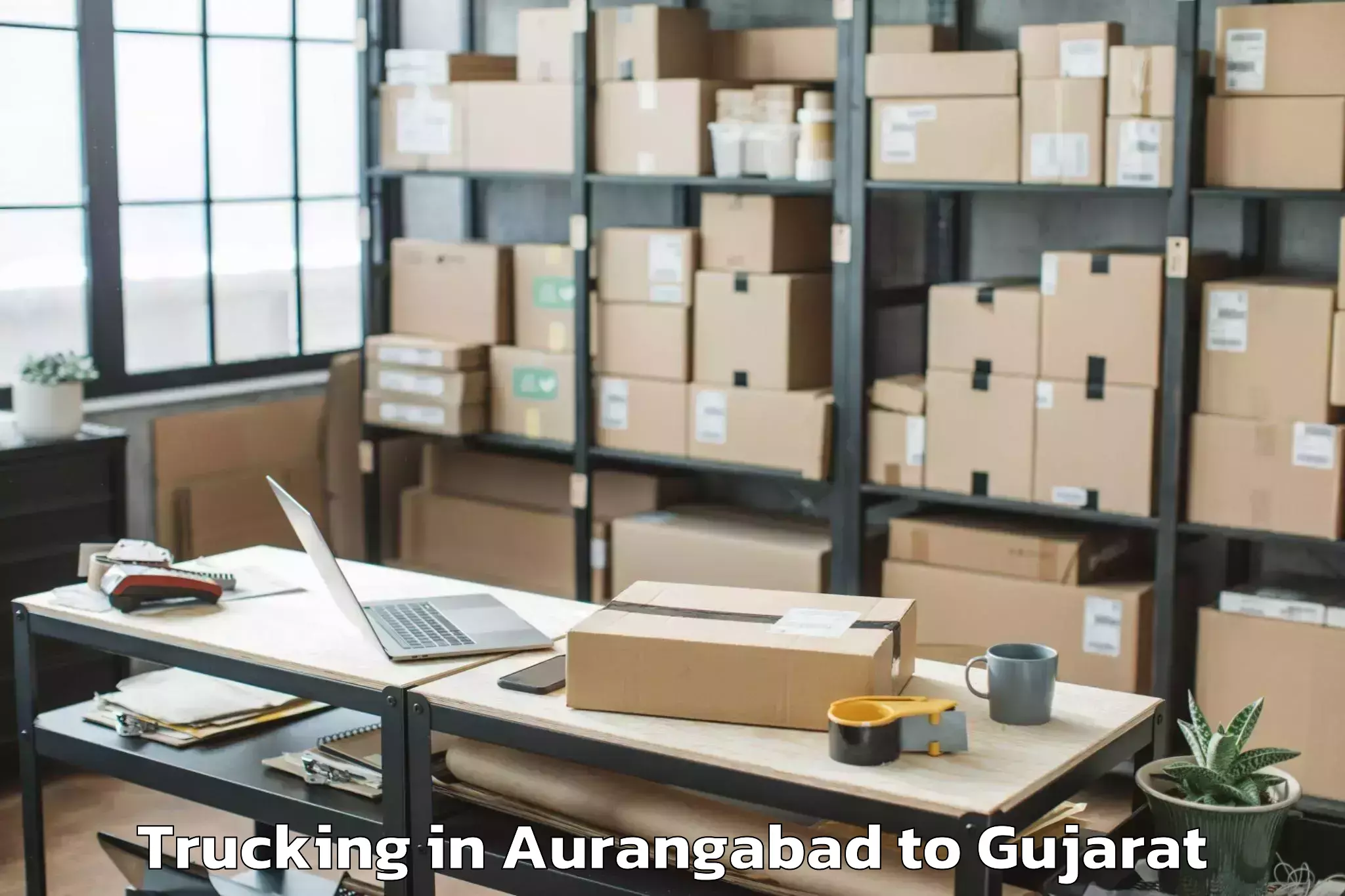 Easy Aurangabad to Abhilashi University Surat Trucking Booking